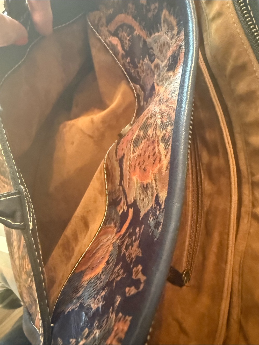 Blue and brown Patricia Nash tote shoulder bag - Picture 6 of 7
